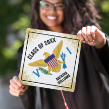 Flag der US-Jungfrau-Inseln, Glitzern des Goldenen