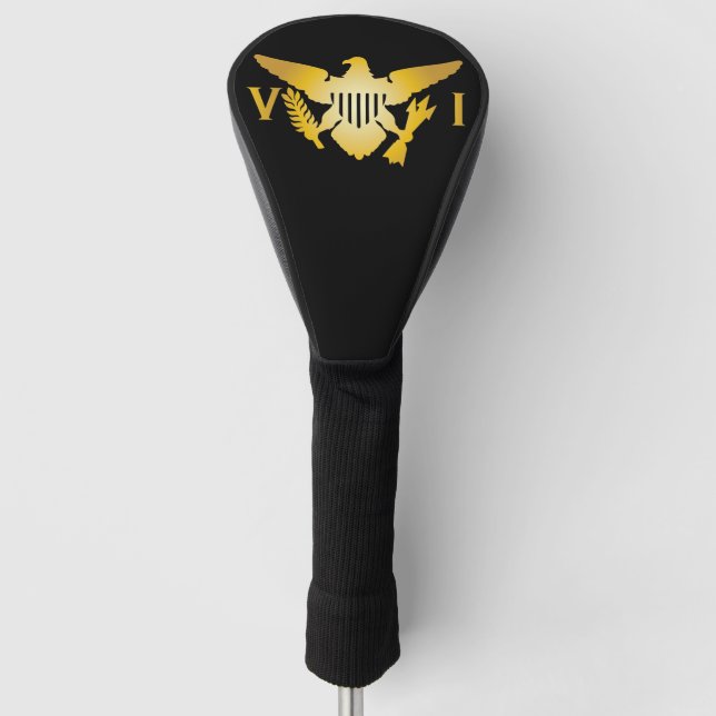 Flag der US-Jungfrau-Inseln, Gold Golf Headcover (Vorderseite)