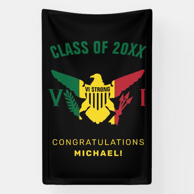 Flag der US-Jungfrau-Inseln, Gruppe der grünen Gel Banner (Vertikal)