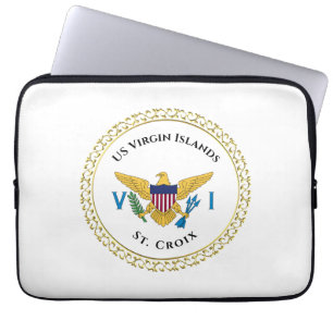 Flag der US-Jungfrau-Inseln USVI St. Croix VI Laptopschutzhülle