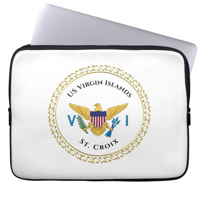 Flag der US-Jungfrau-Inseln USVI St. Croix VI Laptopschutzhülle (Vorderseite)