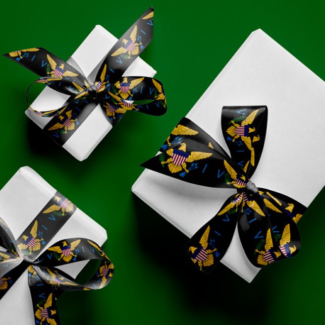 Flag der US-Jungfrau, schwarz - 1,5" Breite Satinband (Von Creator hochgeladen)