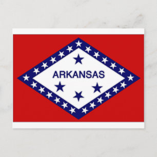 Flag der Vereinigten Staaten Arkansas Postkarte
