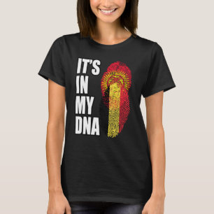 Flag des belgischen und kirgisischen DNA-Mix-DNA-E T-Shirt