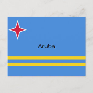 Flag des benutzerdefinierten Entwurfs von Aruba Postkarte