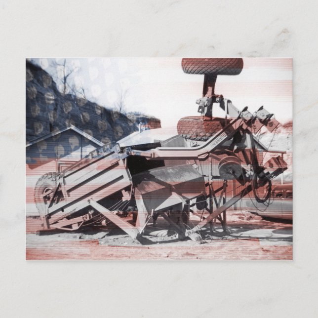 Flag des Betriebsingenieurs für Erdbewegungsausrüs Postkarte (Vorderseite)