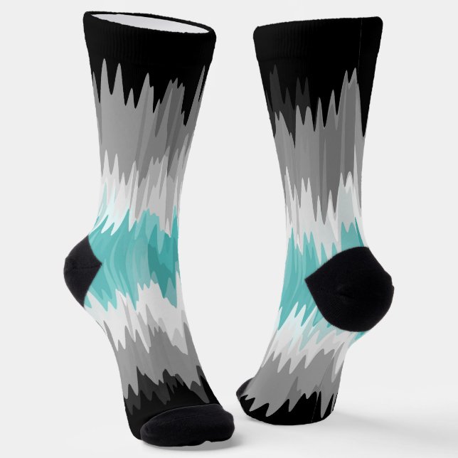 Flag des Boho Funky Wavy Abstrakt Libramaculine Pr Socken (Gewinkelt)