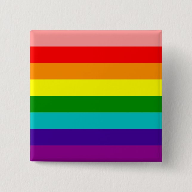 Flag des ersten Rainbow-Gay Pride Button (Vorderseite)