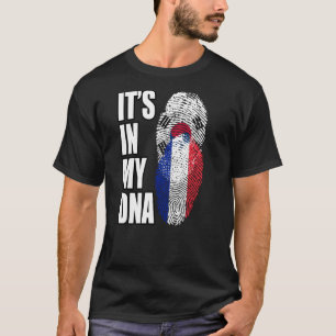 Flag des französischen und südkoreanischen Mix-DNA T-Shirt
