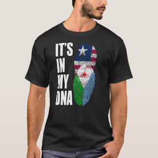Flag des liberianischen und dschibutischen DNA-Mix T-Shirt