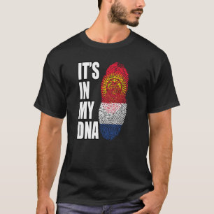 Flag des niederländischen und kirgisischen DNA-Mix T-Shirt