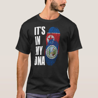 Flag des nordkoreanischen und belizischen DNA-Mix T-Shirt