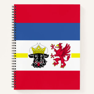 Flag des Pomerania-Notebook-Westerns Mecklenburg-V Notizbuch