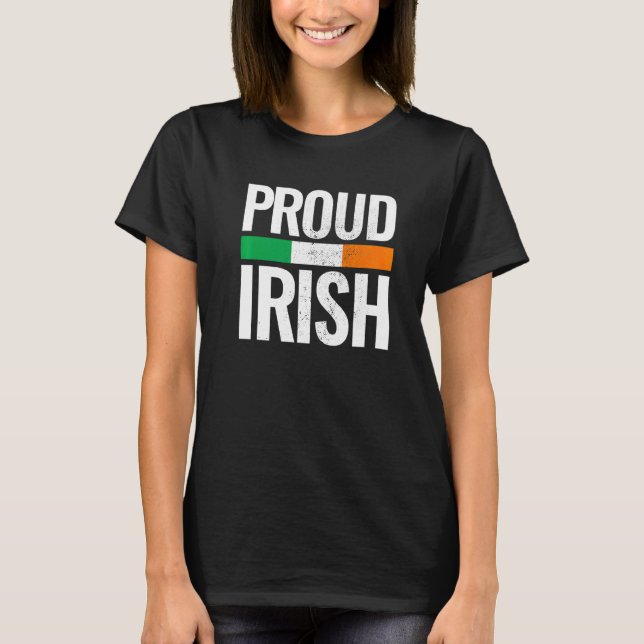 Flag des stolzen Irlands Vintag Irland T-Shirt (Vorderseite)