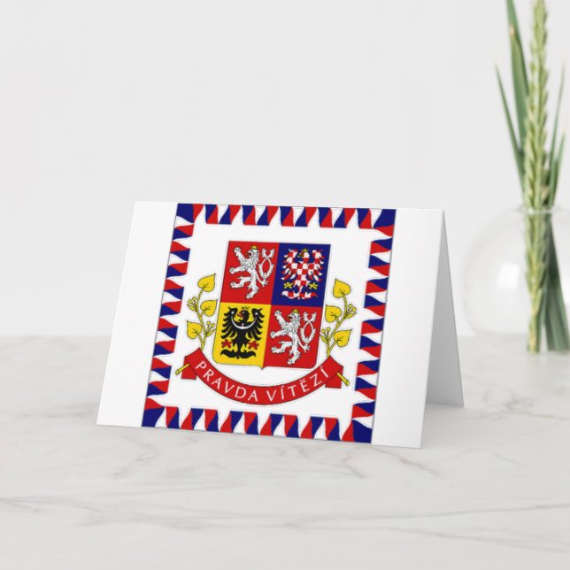 Flag des tschechischen Präsidenten Karte (Vorderseite)