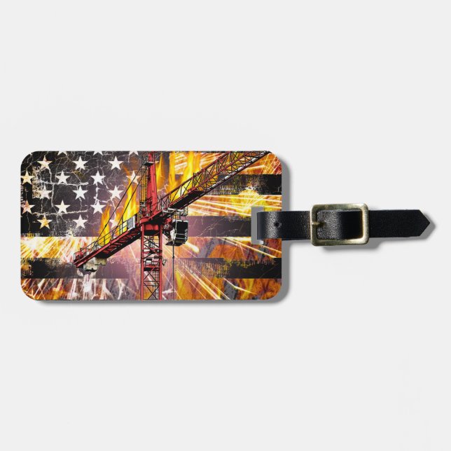 Flag des Turmkrans Gepäckanhänger (Vorderseite horizontal)