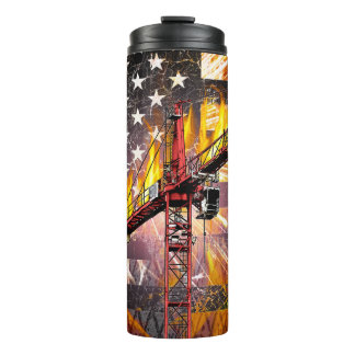 Flag des Turmkrans Thermosbecher