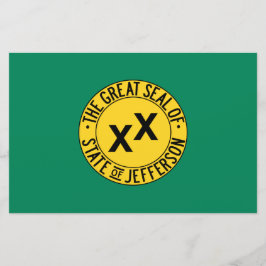 Flag des vorgeschlagenen US-Staat von Jefferson Briefpapier