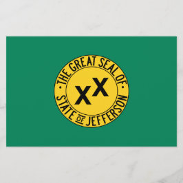 Flag des vorgeschlagenen US-Staat von Jefferson Briefpapier