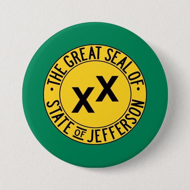 Flag des vorgeschlagenen US-Staat von Jefferson Button (Vorderseite)