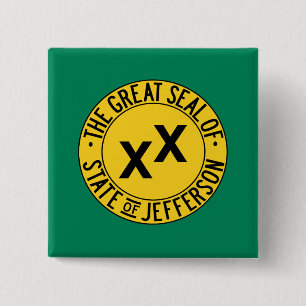 Flag des vorgeschlagenen US-Staat von Jefferson Button