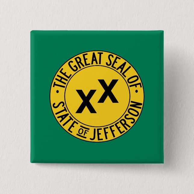Flag des vorgeschlagenen US-Staat von Jefferson Button (Vorderseite)