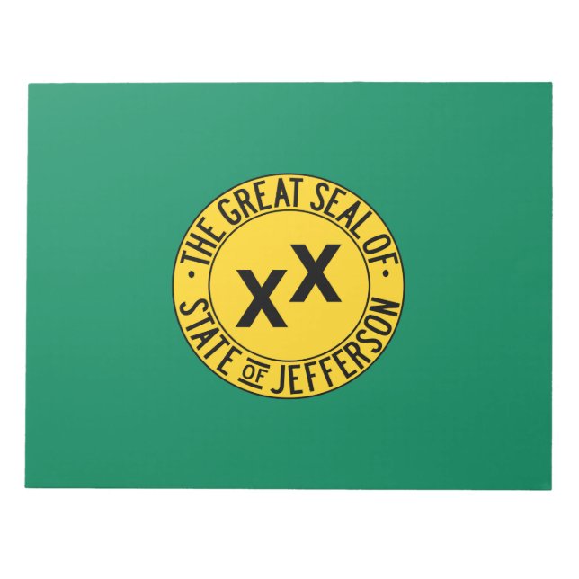 Flag des vorgeschlagenen US-Staat von Jefferson Notizblock (Vorderseite)