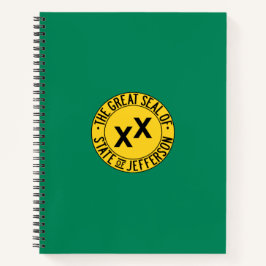 Flag des vorgeschlagenen US-Staat von Jefferson Notizbuch