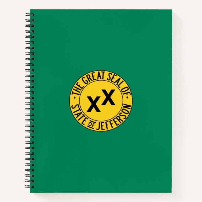 Flag des vorgeschlagenen US-Staat von Jefferson Notizbuch (Vorderseite)