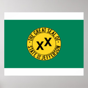 Flag des vorgeschlagenen US-Staat von Jefferson Poster