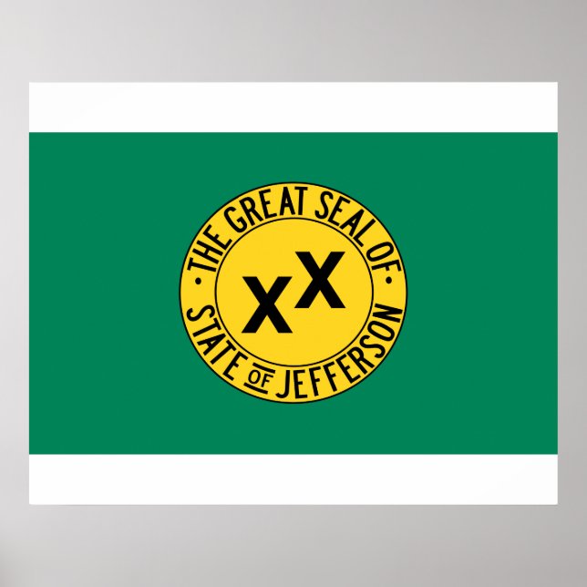 Flag des vorgeschlagenen US-Staat von Jefferson Poster (Vorne)