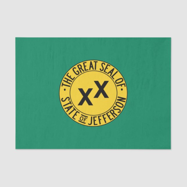 Flag des vorgeschlagenen US-Staat von Jefferson Seidenpapier (Vorderseite)