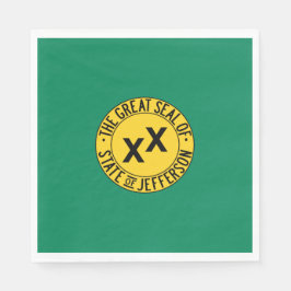 Flag des vorgeschlagenen US-Staat von Jefferson Serviette