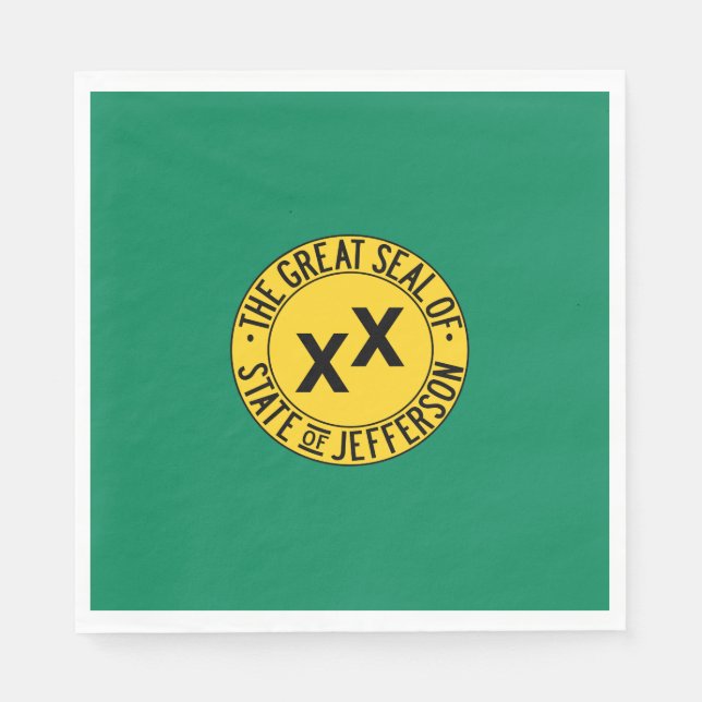 Flag des vorgeschlagenen US-Staat von Jefferson Serviette (Vorderseite)