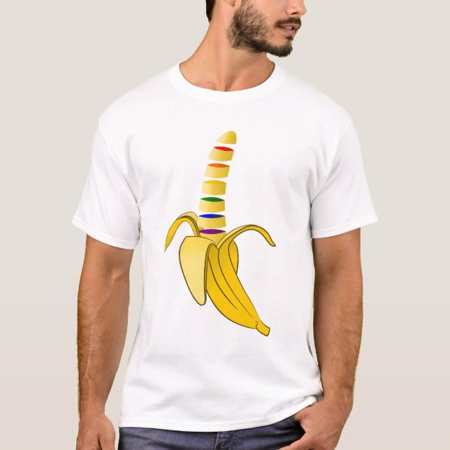 Flag-Design für Banana-Gay Pride T-Shirt (Vorderseite)