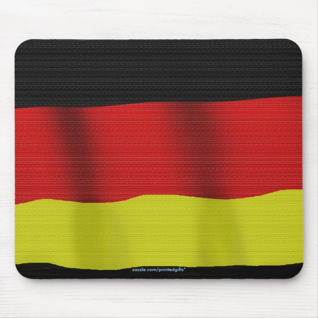 Flag Deutschland Patriotische Weltflaggen Mousepad (Vorne)