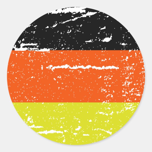 FLAG DEUTSCHLANDS RUNDER AUFKLEBER (Vorderseite)