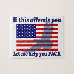 Flag & Eagle Patriot - USA-Flagge Puzzle