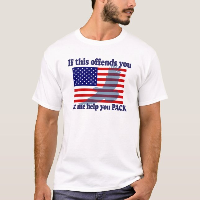 Flag & Eagle Patriot - USA-Flagge T-Shirt (Vorderseite)