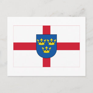 Flag East Anglia Postkarte