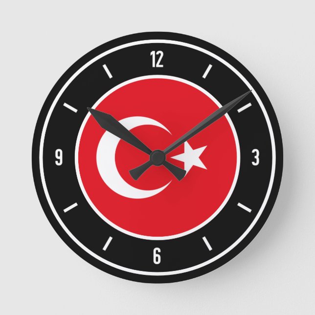 Flag Elegant Runde Wanduhr (Vorderseite)