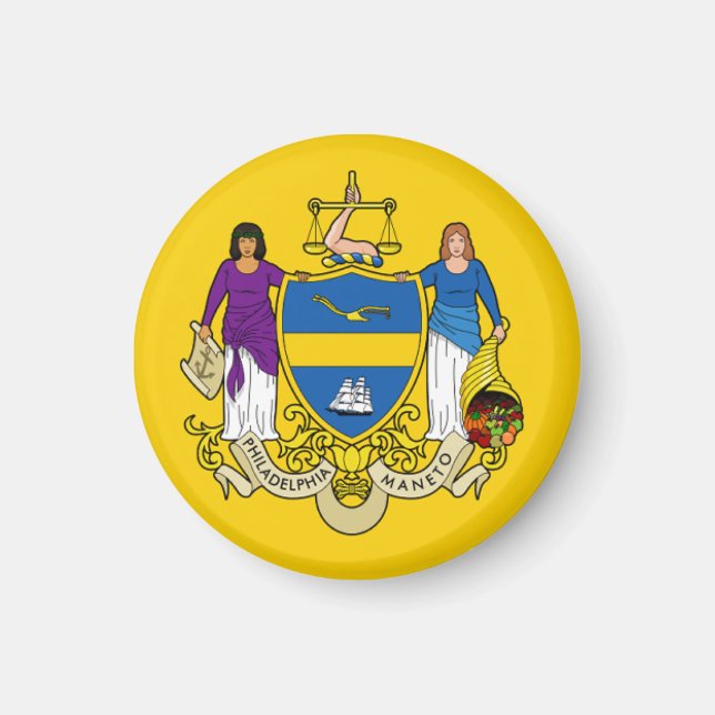 Flag/Emblem Philadelphia, PA Magnet (Vorne)