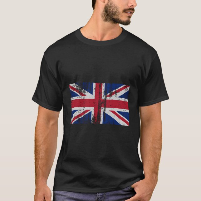 Flag England Britische Flagge Vereinigtes Königrei T-Shirt (Vorderseite)