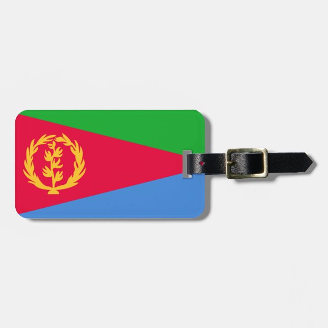 Flag Eritrea Easy ID Personal Gepäckanhänger (Vorderseite horizontal)