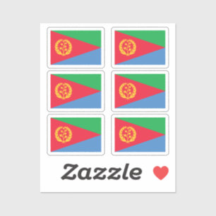 Flag Eritrea Sammelpackung mit 6 Aufkleber