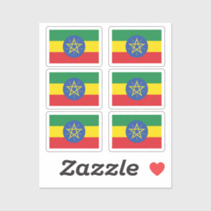 Flag Ethiopia Collection Packung mit 6 Aufkleber