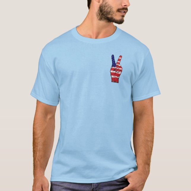 Flag-Farben für die Friedenszeichen T-Shirt (Vorderseite)