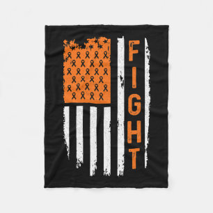 Flag Fight Leukemia Cancer Awareness Fleecedecke