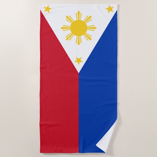 Flag Filipino Flag Philippinen Strandtuch (Vorderseite)