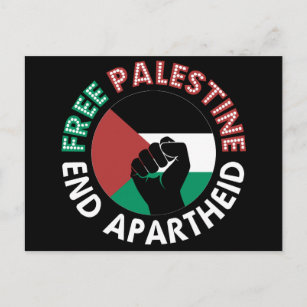 Flag Fist Black, die Fahne der Apartheid-Fahne des Postkarte